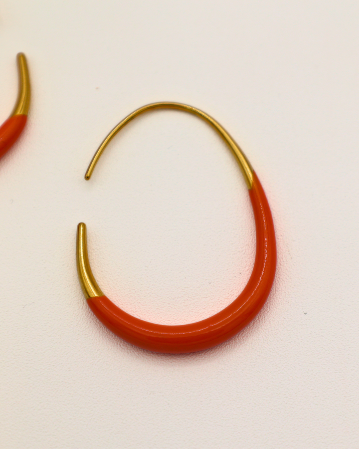 Aqua Curve Hoops Earrings