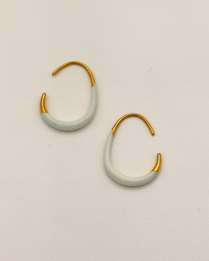 Aqua Curve Hoops Earrings