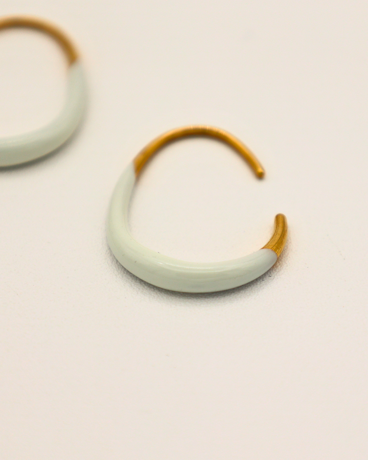 Aqua Curve Hoops Earrings