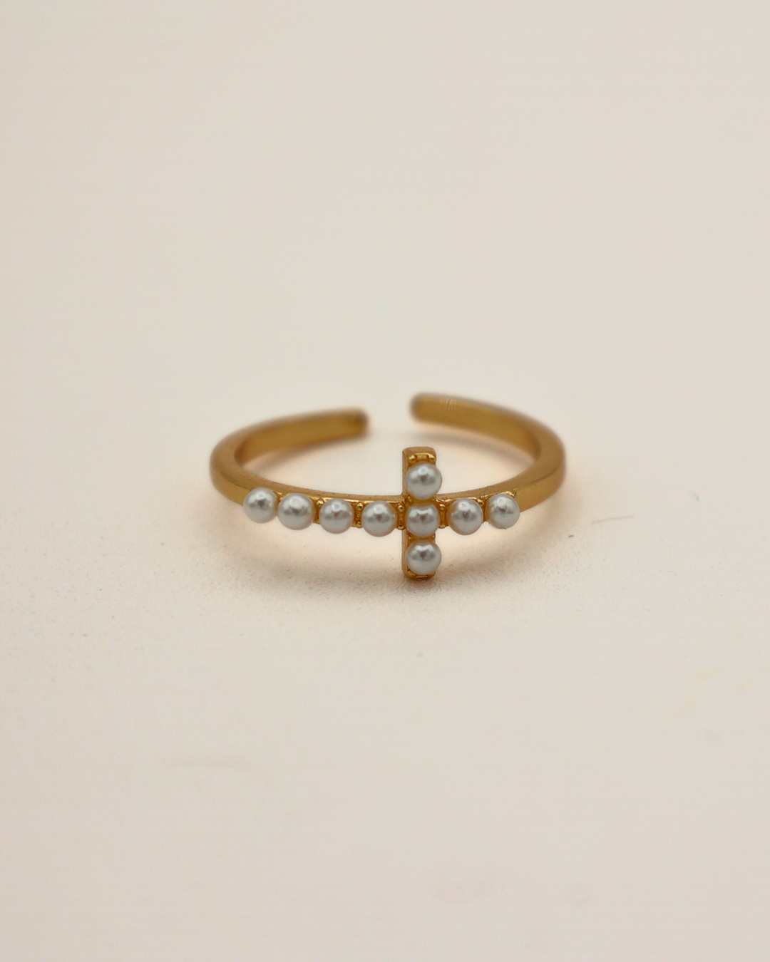 Pearl Cross Ring
