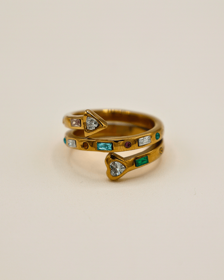 Gemstones Arrow Band Ring - SMOLL republic