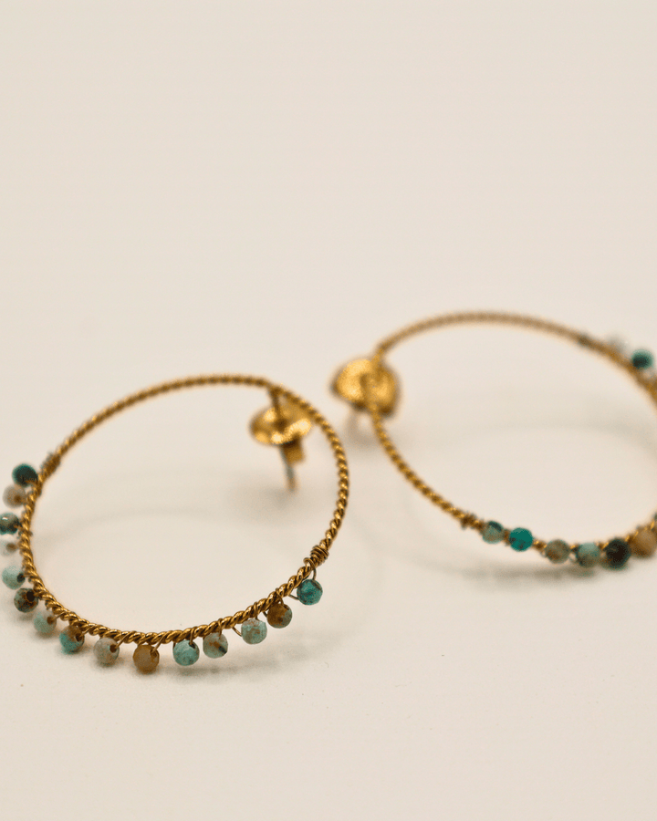 Round Gemstone Earings - SMOLL republic