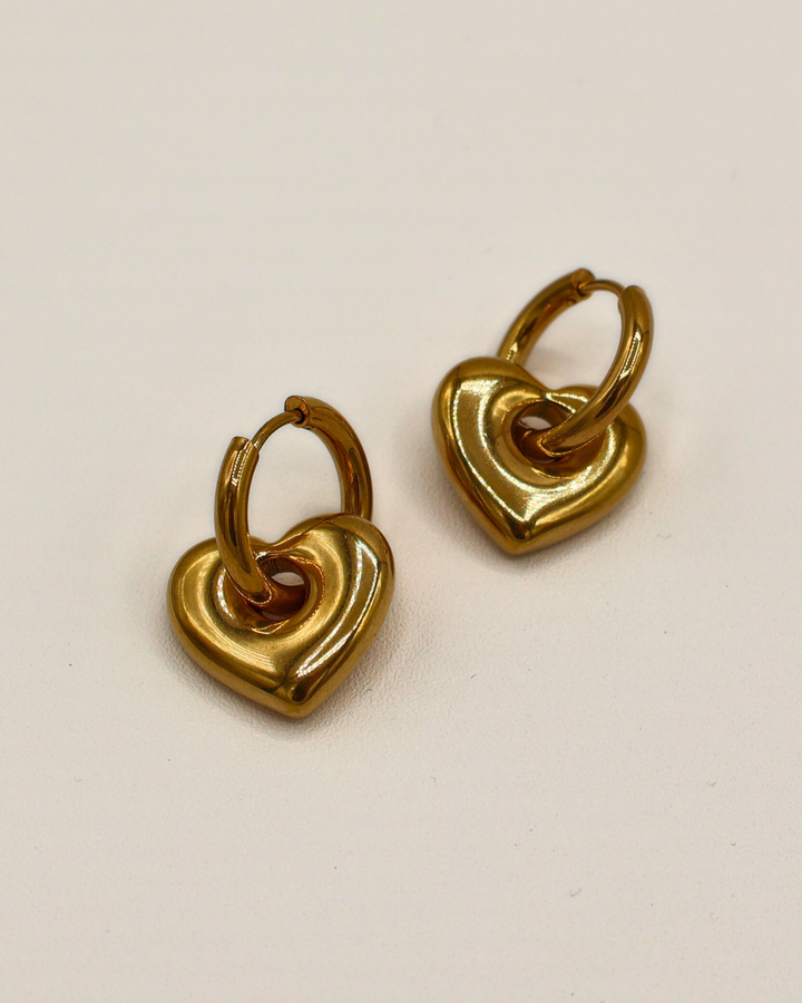 Locked Heart Hoops