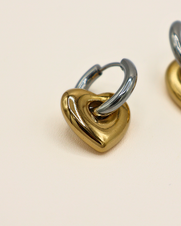 Locked Heart Hoops