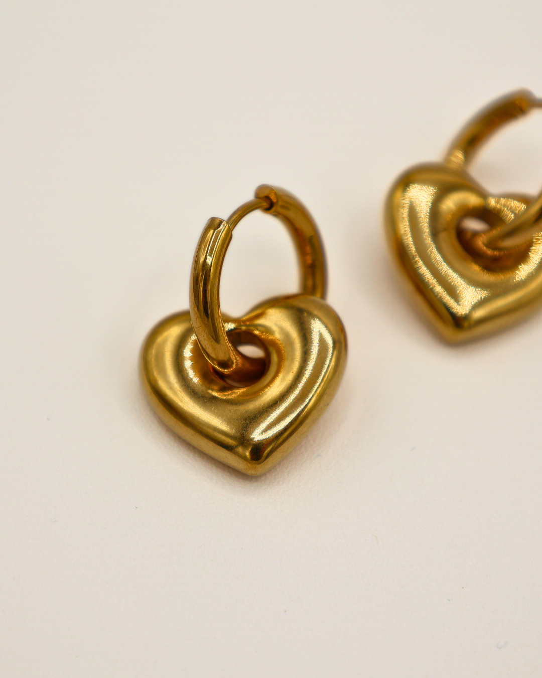 Locked Heart Hoops