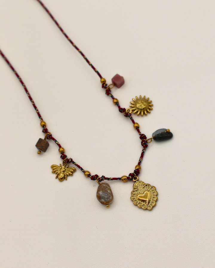 Mystic Heart Cord Necklace
