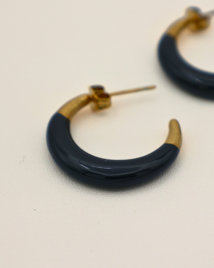 Olive Crescent Hoops