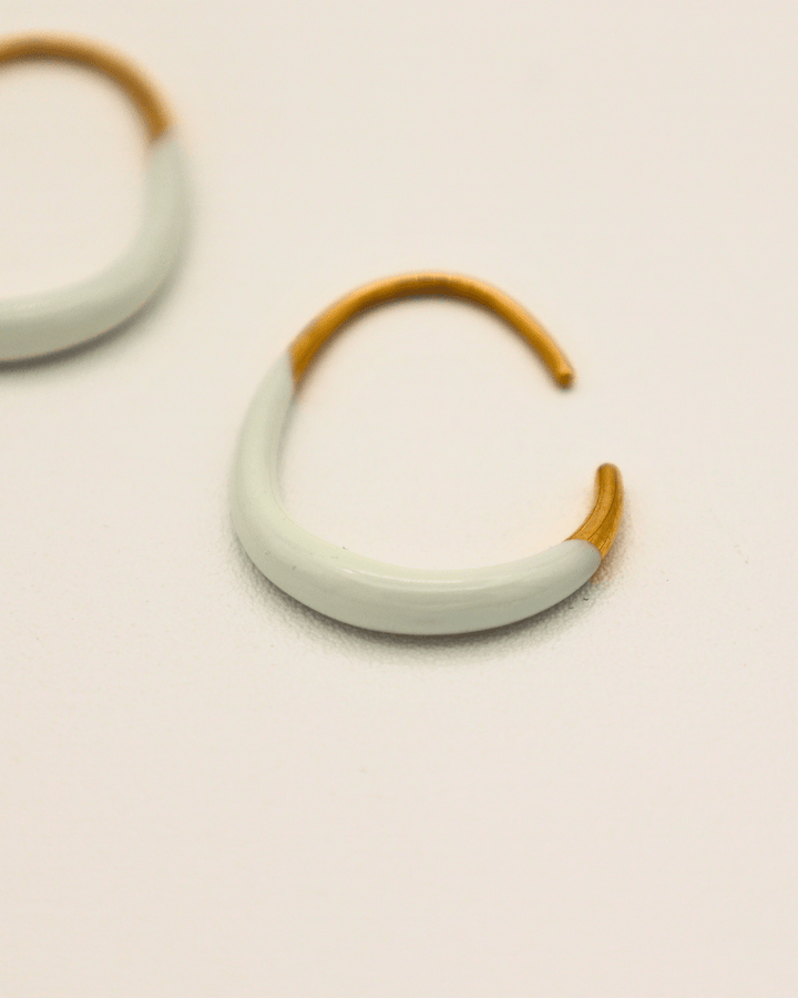 Aqua Curve Hoops Earrings - SMOLL republic