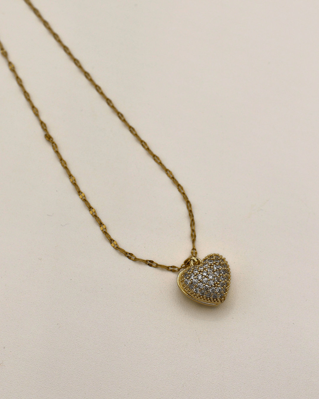 Crystal Heart Locket Necklace - SMOLL republic