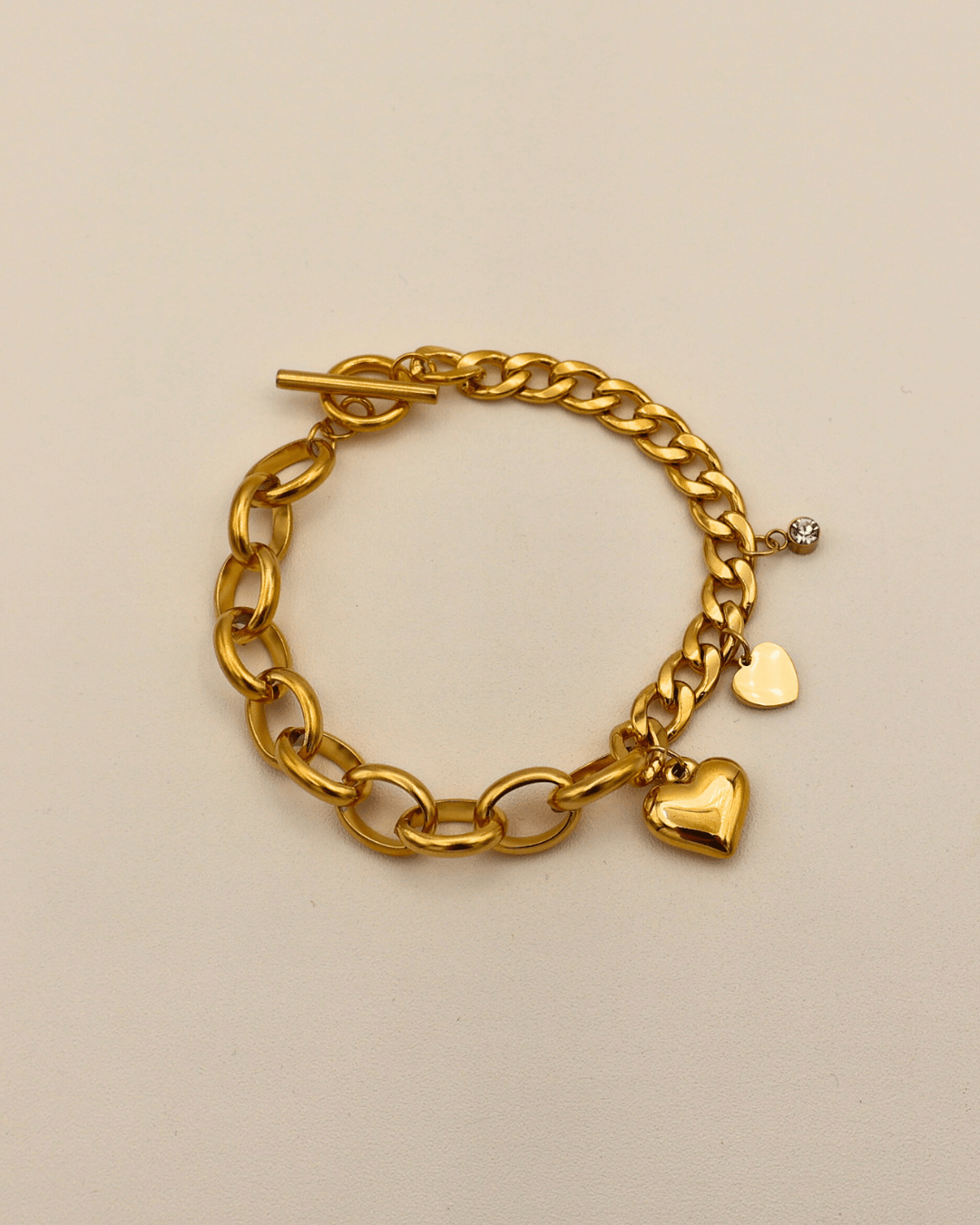 Double Hearts Chain Bracelet - SMOLL republic