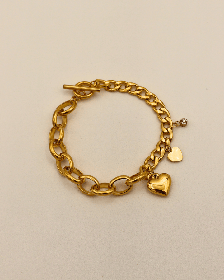 Double Hearts Chain Bracelet - SMOLL republic