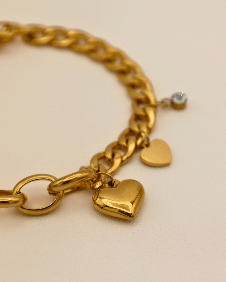 Double Hearts Chain Bracelet - SMOLL republic