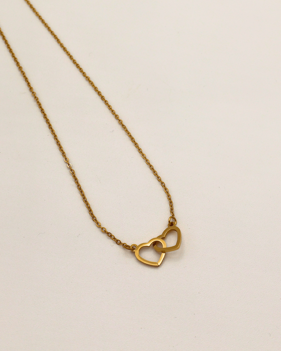 Double Open Hearts Chain Necklace - SMOLL republic