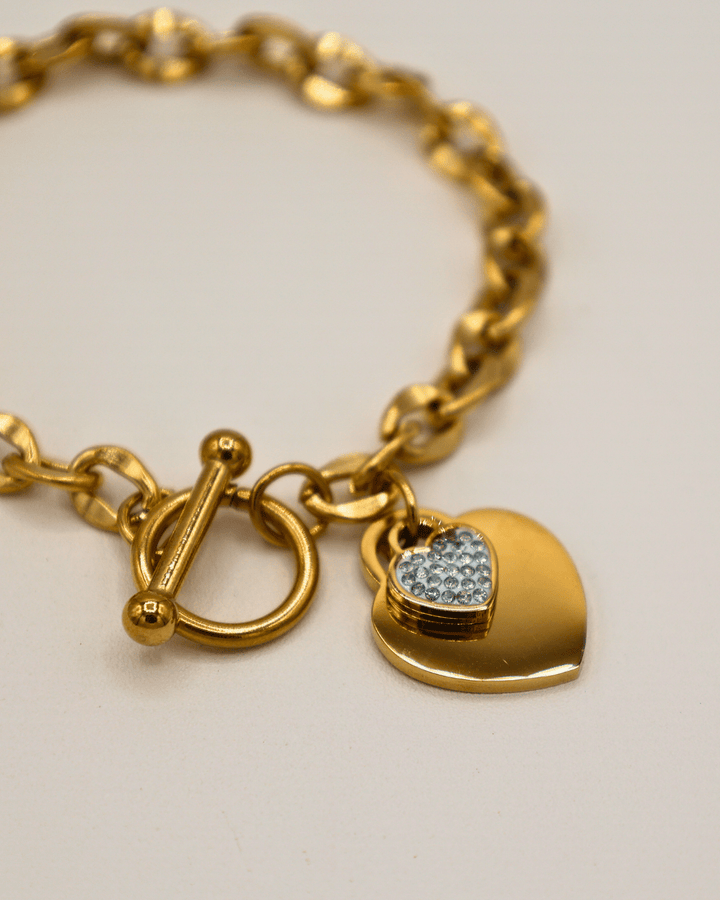 Golden Heart Charm Bracelet - SMOLL republic