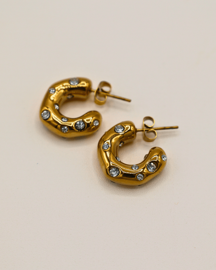 Golden Ripple Hoops - SMOLL republic