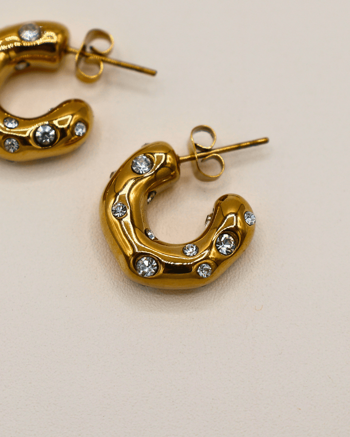 Golden Ripple Hoops - SMOLL republic