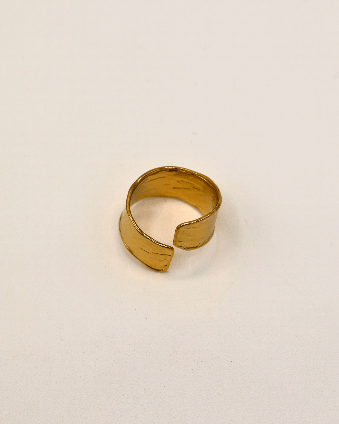 Golden Textured Band Ring - SMOLL republic