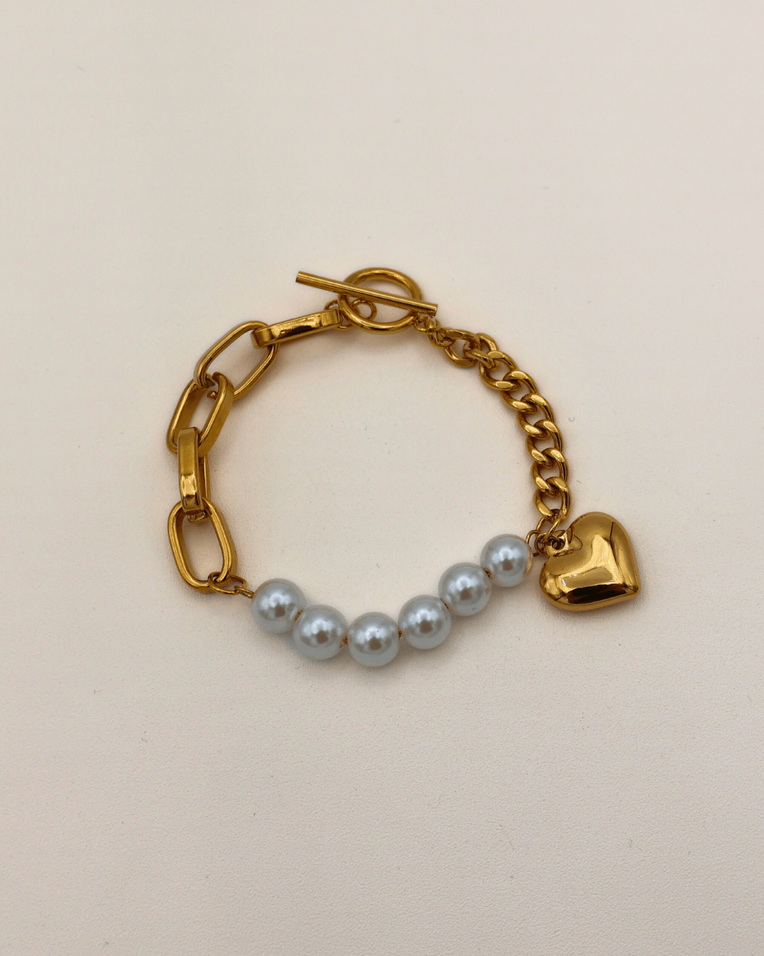 Pearl Heart Mixed Chain Bracelet - SMOLL republic