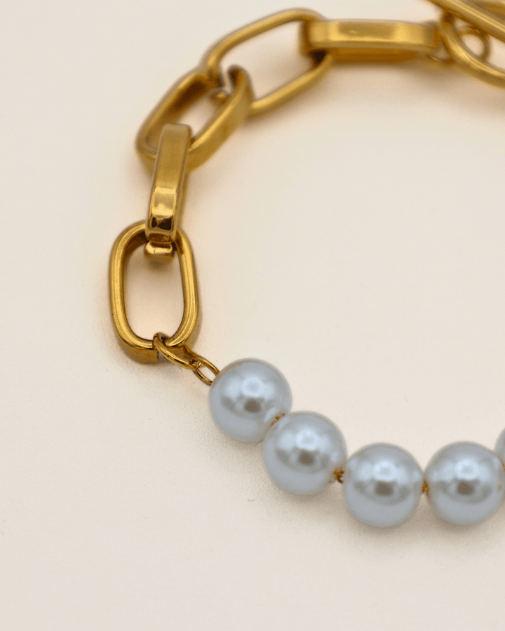 Pearl Heart Mixed Chain Bracelet - SMOLL republic