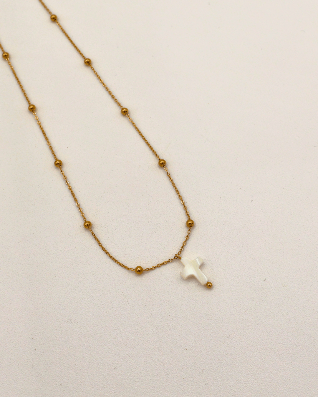 Pearled Cross Necklace - SMOLL republic