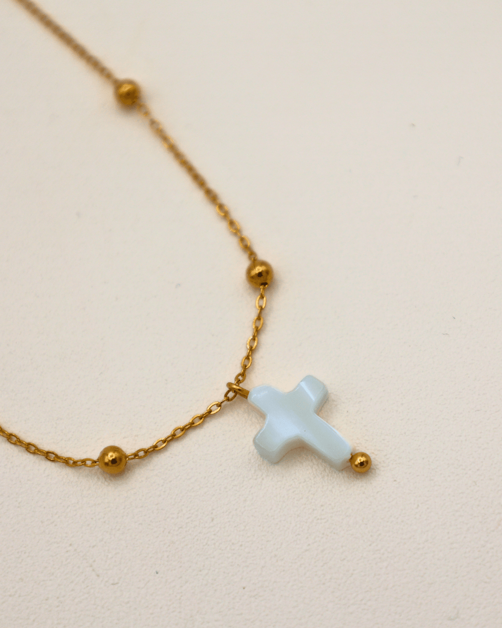 Pearled Cross Necklace - SMOLL republic