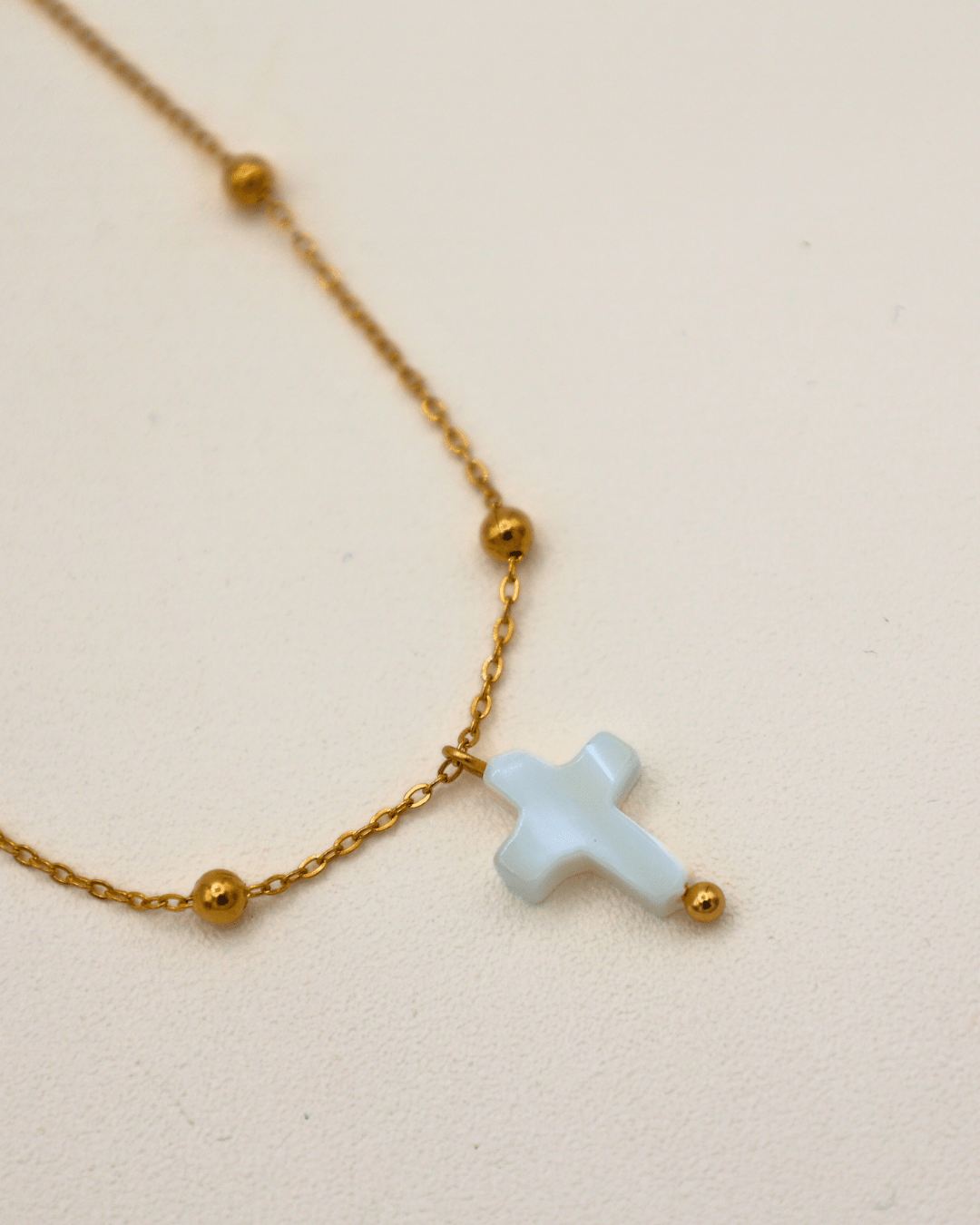 Pearled Cross Necklace - SMOLL republic