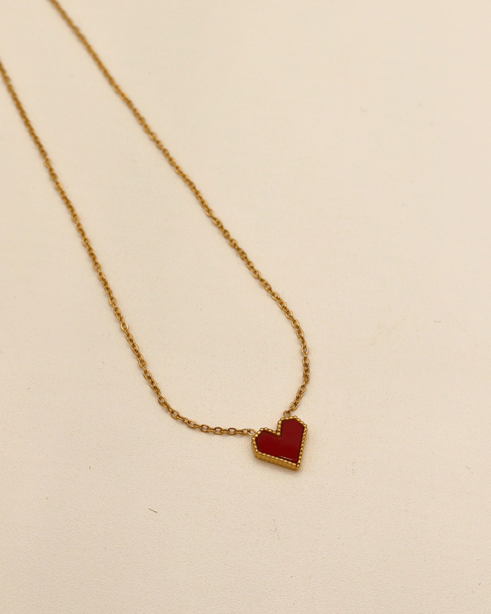 Red Enamel Heart Necklace - SMOLL republic