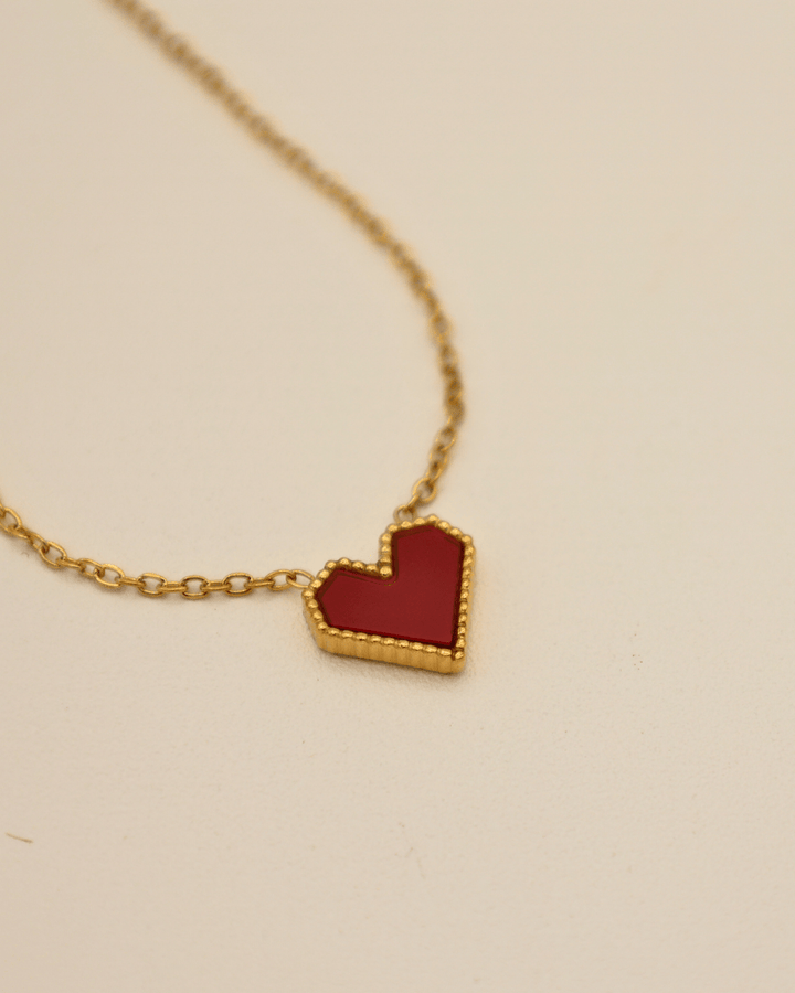 Red Enamel Heart Necklace - SMOLL republic