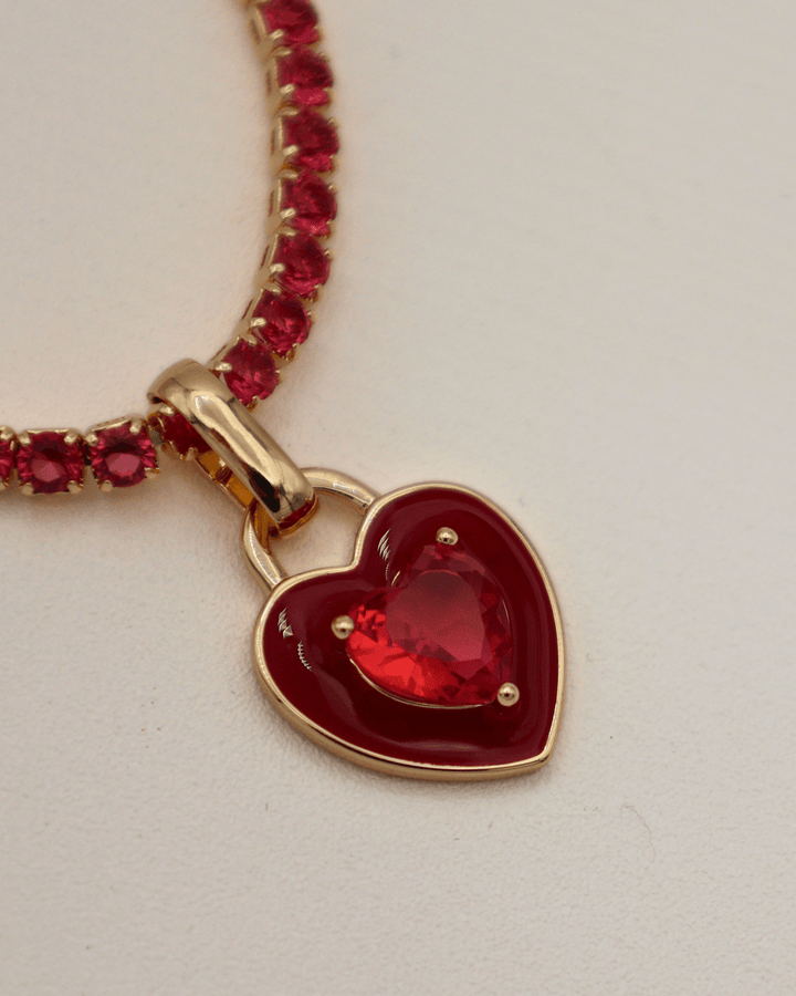 Red Heart Tennis Necklace - SMOLL republic