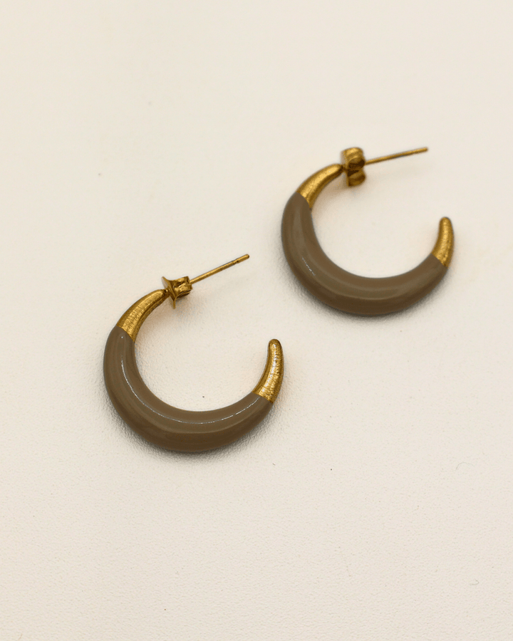 Sand Crescent Hoops - SMOLL republic