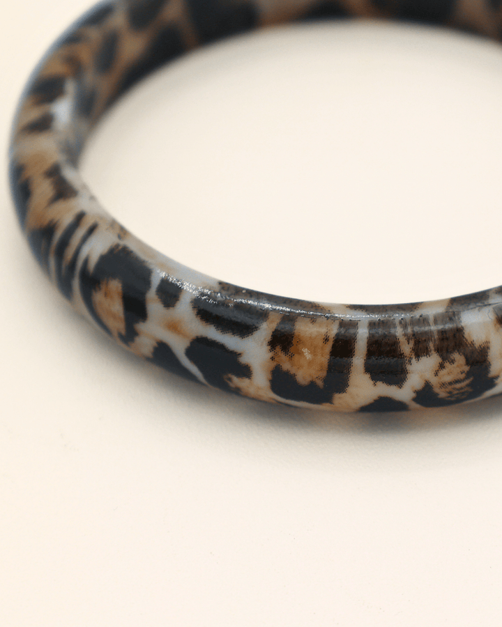 Savanna Leopard Resin Bangle - SMOLL republic