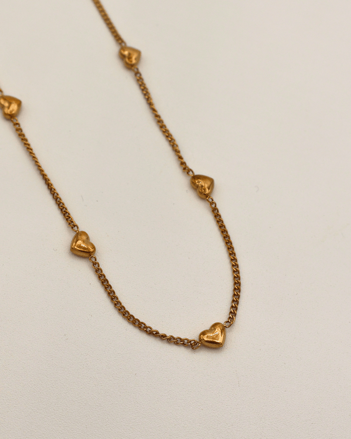 Small Hearts Station Necklace - SMOLL republic